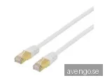 Deltaco FTP Cat7 Nätverkskabel Halogenfri / 1m - Vit