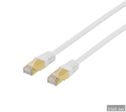 DELTACO TP-kabel Cat7 S/FTP Vit 0.5 m