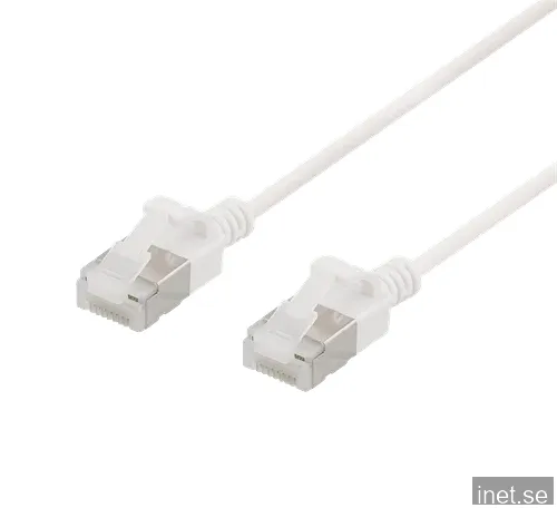 DELTACO TP-kabel Cat6a Tunn Rund U/FTP Vit 2 m