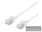 DELTACO TP-kabel Cat6a Tunn Rund U/FTP Vit 0.5 m