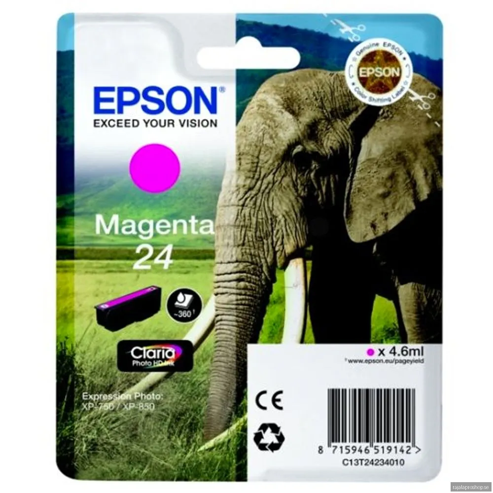 Epson 24 Magenta, 360 sidor