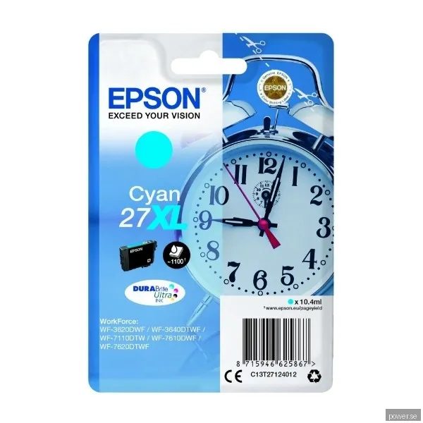 Epson bläckpatron DuraBrite Ultra 27XL Cyan