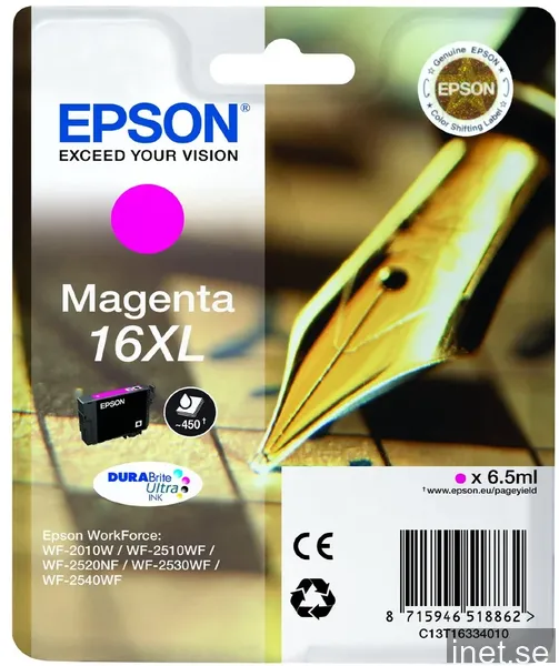 Epson 16XL Magenta, 450 sidor