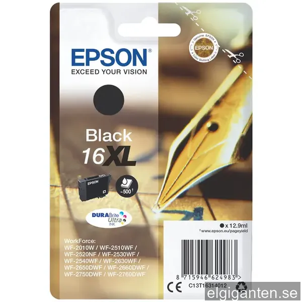 Epson 16XL - XL - black - original - ink cartridge