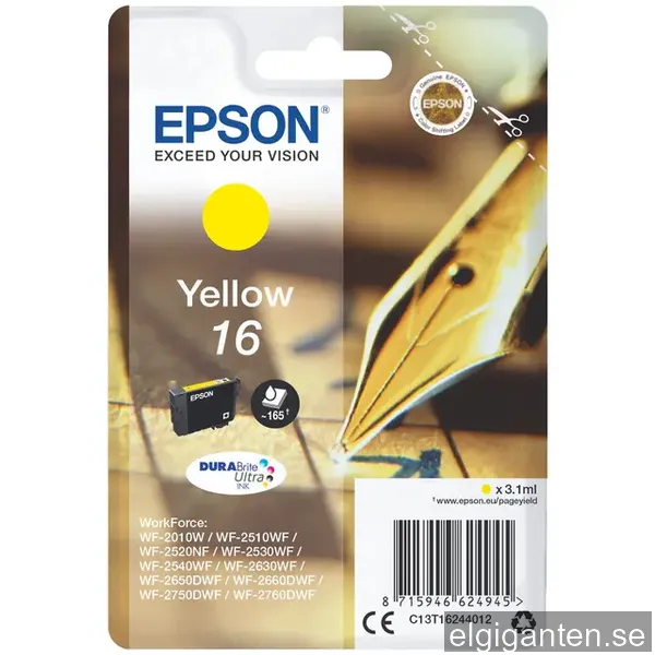 Epson bläckpatron DuraBrite Ultra 16 Gul