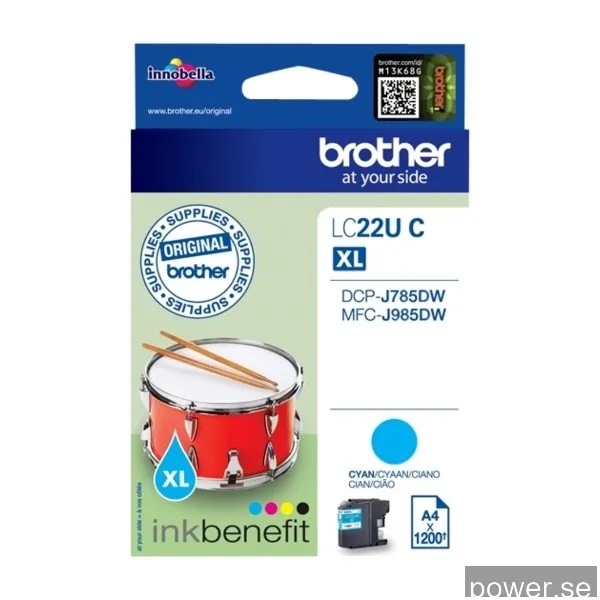Brother LC22UC / LC 22UC High Capacity Cyan Ink