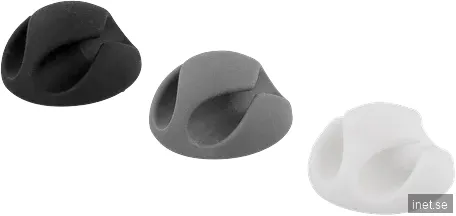 DELTACO Kabelhållare 6-P Multifärg