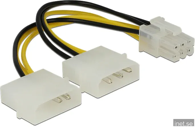 Delock Adapter 2x4 pins 12V till 6 pins PCIe