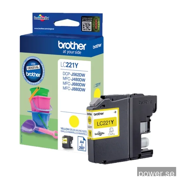 Brother LC221Y - Gul