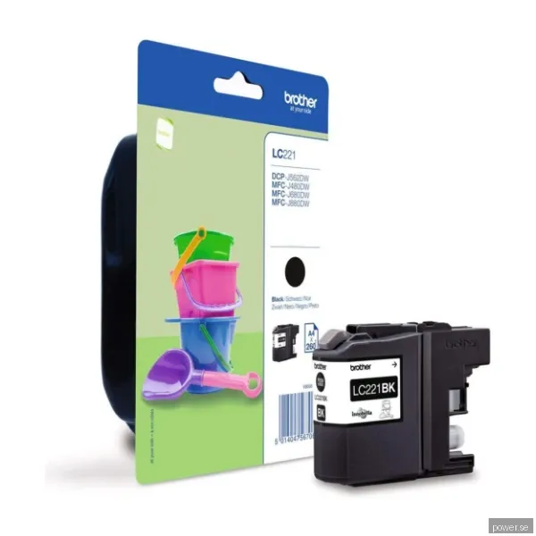 Brother LC221BK, Svart 260 sidor