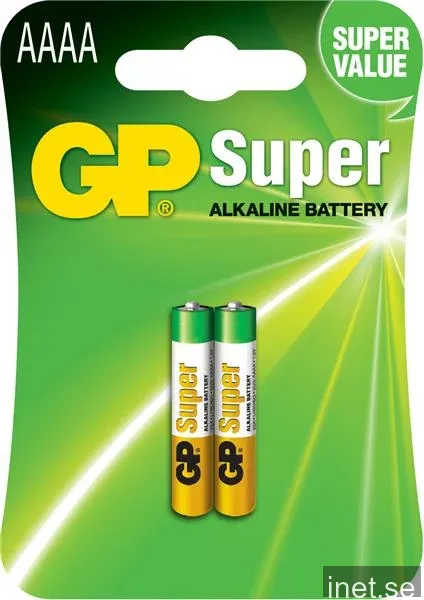 GP Super Alkaliska AAAA-batterier 2-P