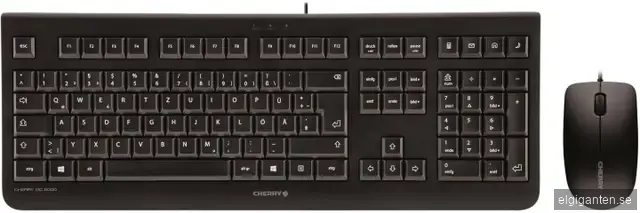 Cherry DC 2000 - Desktop Set - Tastatur & Mus set - Nordisk - Svart