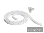 Deltaco Nylon cable cover 5m white