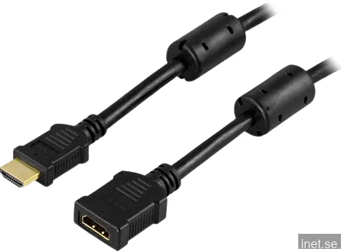 DELTACO HDMI förlängningskabel ha-ho Svart 3 m