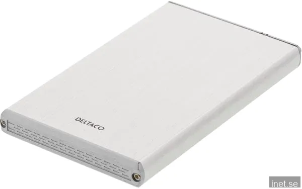 Externt kabinett 2.5" SATA till USB 3.0, Deltaco, aluminium - Silver