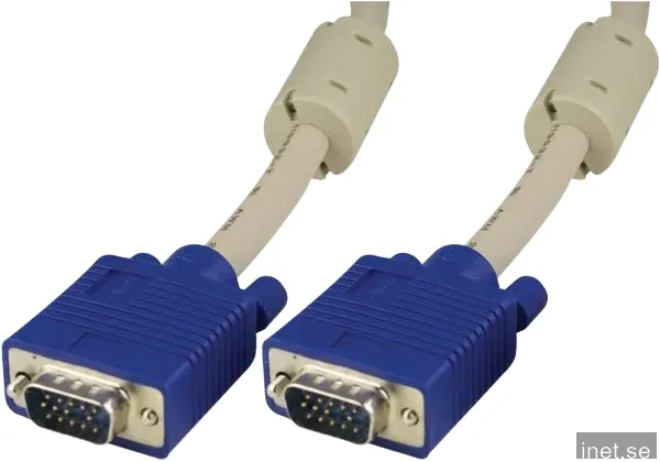 DELTACO - VGA-kabel - HD-15 (VGA) (hane) till HD-15 (VGA) (hane)