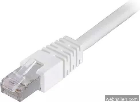 Deltaco FTP Cat6 Nätverkskabel / 1m - Vit