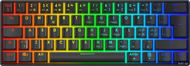 Deltaco Gaming DK470 60 % ISO Hotswap Mekaniskt Gamingtangentbord – Svart