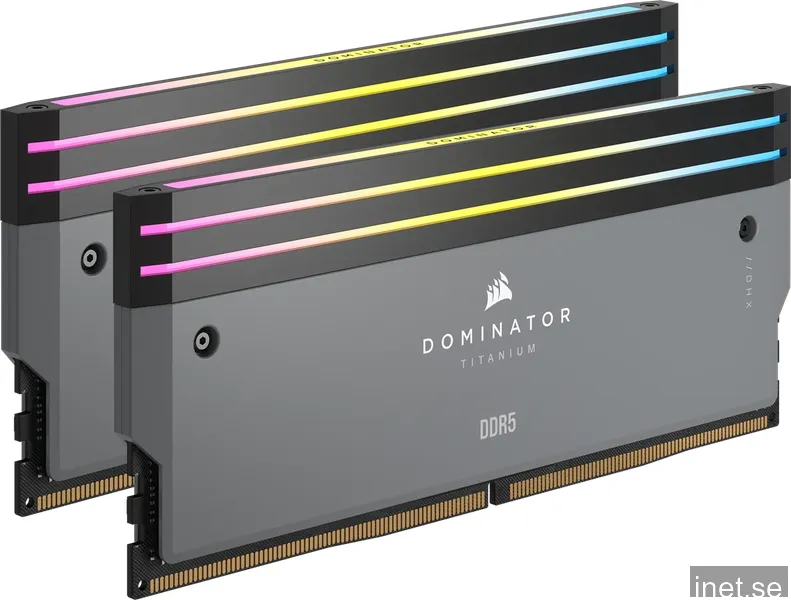 96 GB (2x48GB) DDR5-6000 Corsair Dominator Titanium RGB CL30, XMP/EXPO - Svart
