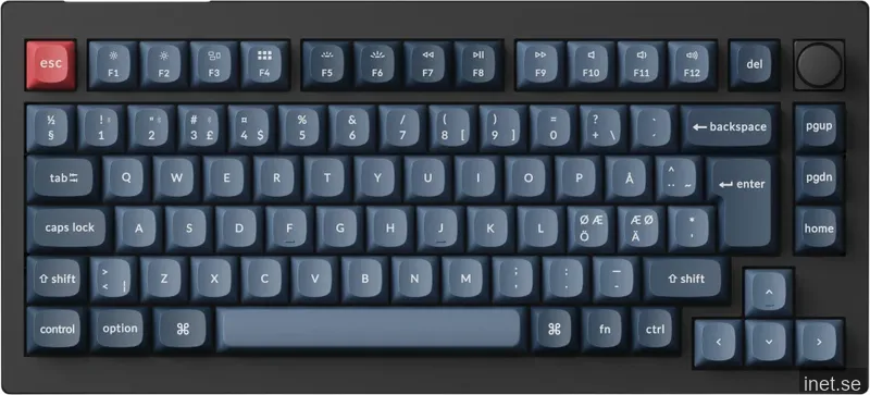 Keychron V1 MAX 75% Knob Wireless Gateron Jupiter Banana Carbon Black