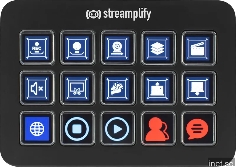 Streamplify Streaming Deck One - USB-Hub - Svart