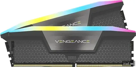 Corsair Vengeance RGB DDR5-6400 - 32GB - CL32 - Dual Channel (2 pcs) - AMD EXPO - Grå med RGB