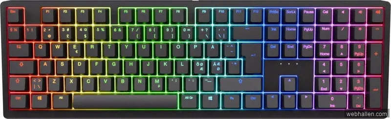 Ducky Zero 6108 Trådlöst RGB-tangentbord - Svart [Cherry MX2A Brown]