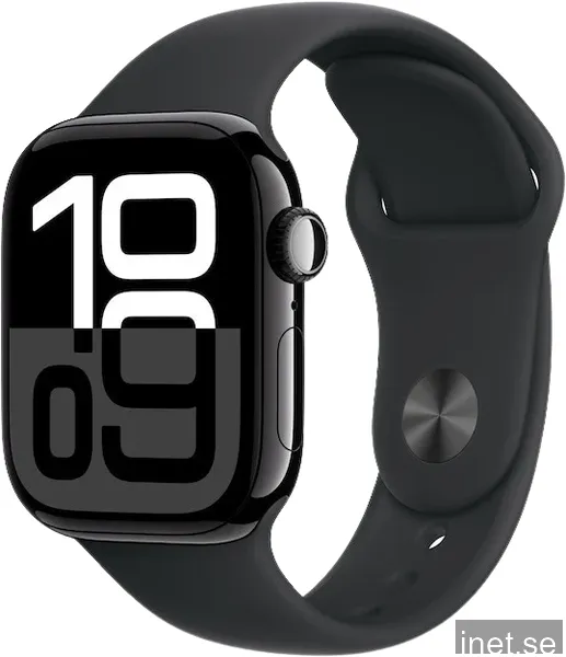Apple Watch Series 10 (42mm) Aluminium Sport S/M Gagatsvart LTE