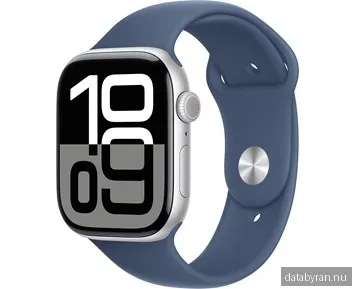 Apple Watch Series 10 GPS 46 mm silver alum, denim sportband - M/L