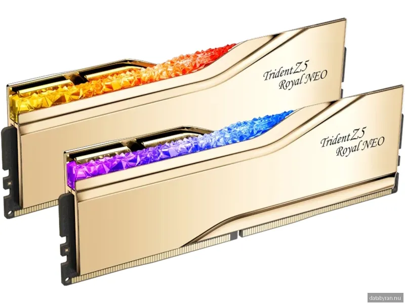 32 GB (2x16GB) DDR5-6400 G.Skill Trident Z5 Royal Neo RGB Gold CL30, AMD EXPO