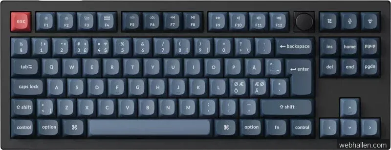 Keychron V3 Max TKL QMK RGB Hotswap Trådlöst Tangentbord [Gateron Jupiter Red] - ISO