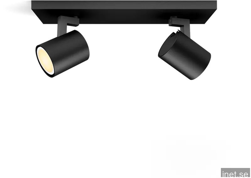 Philips Hue Runner Dubbel Spotlight - Svart - Med Dimmer Switch