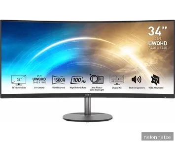 MSI PRO MP341CQ 34" - Ultrawide - 3440x1440 VA 100Hz
