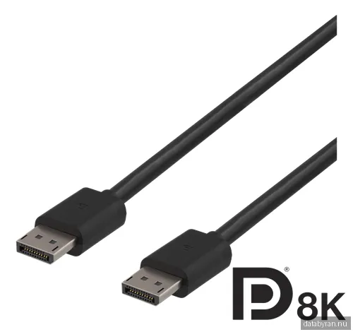Deltaco DisplayPort 1.4-kabel Svart - 2m
