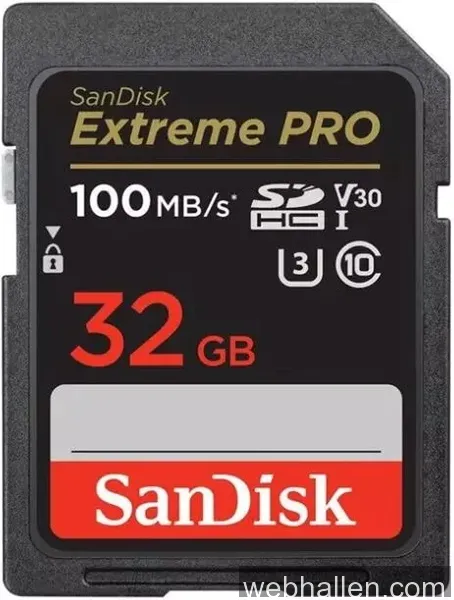 SanDisk Extreme PRO SDHC - 32GB + 2 års RescuePRO Deluxe / 100MB/s / UHS-I / Class 10 /