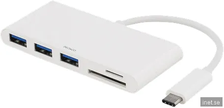 Deltaco USB 3.1 Gen 1 hub USB-C 3USB A SD/micro USB Hub - 3 porte - Vit