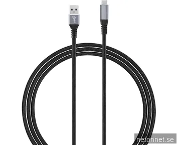 Andersson USB-A - USB-C 3.1 Gen 2 Flätad / 3m - Svart/Rymdgrå