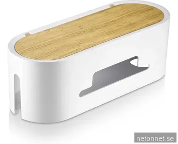 Andersson Cable box wood with pop up lid large White