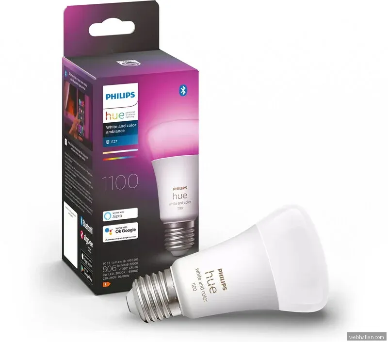Philips HueW 9W A60 E27 EU 2P