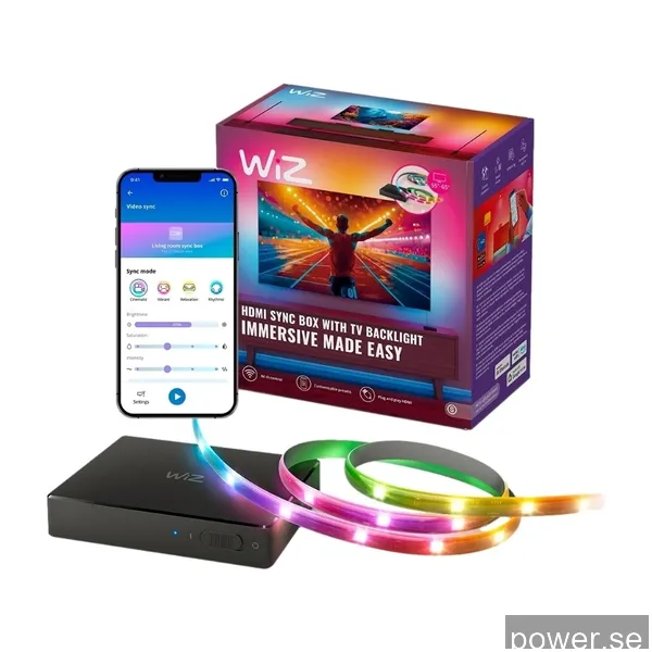 WiZ HDMI sync box med TV lightstrip 55"-65"
