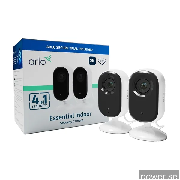 Arlo Essential 2 2K övervakningskamera 2-pack