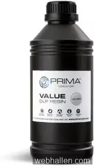 PrimaCreator Value UV / DLP Resin - 1000 ml - Ljusgrå