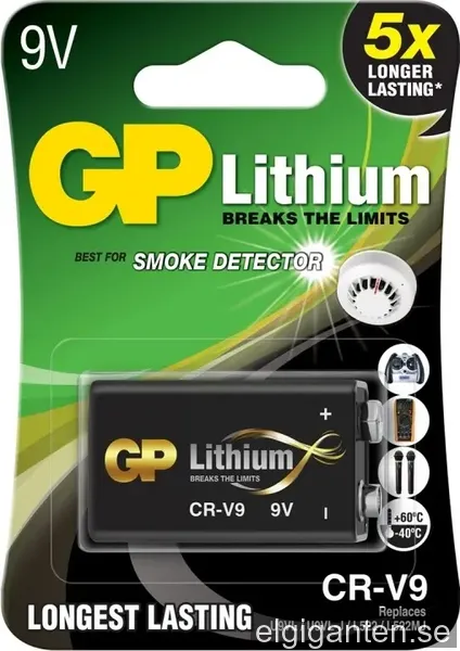 GP 9V Litiumbatteri CRV9SD-2U1