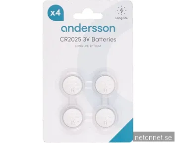 Andersson CR2025 Long Life Lithium 4pcs