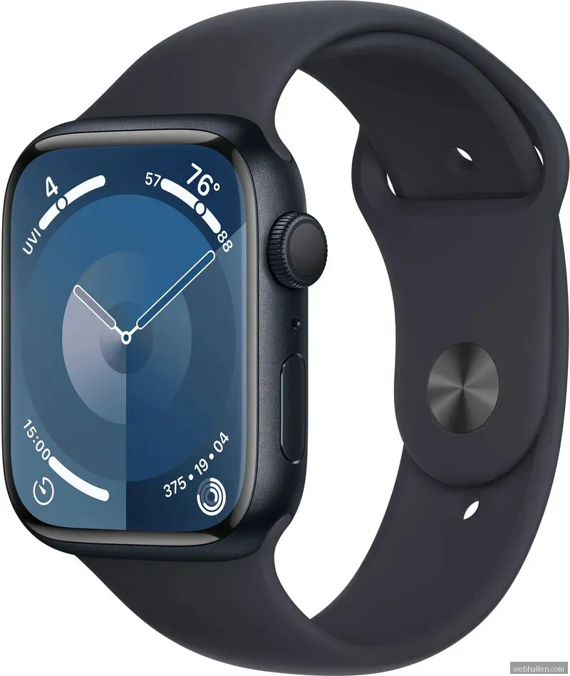 Apple Watch Series 9 (45mm) Aluminium Sport M/L Midnatt