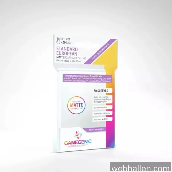 Gamegenic Matte Euro Sleeves 62x94 mm (50 st)