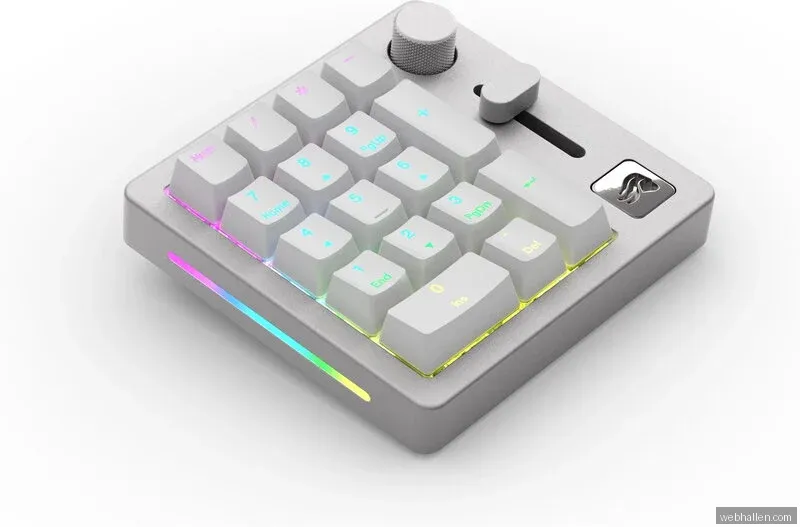 Glorious GMMK Numpad - Trådlös Numpad Hotswap - White Ice