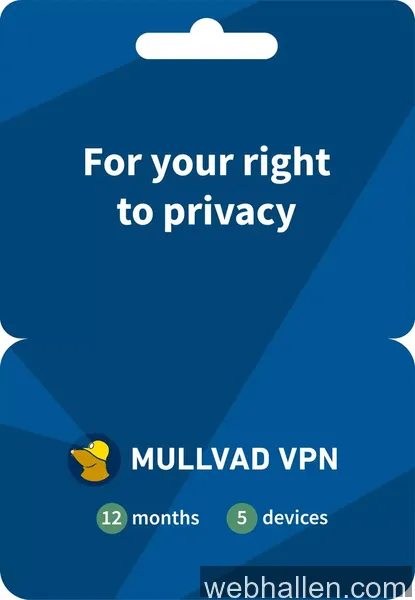 Mullvad VPN 12 månader / 5 användare