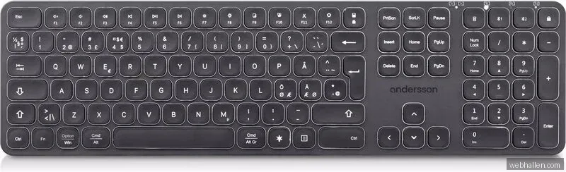 Andersson WSK-3000 Black - Wireless Keyboard 2.4G+BT Backlit