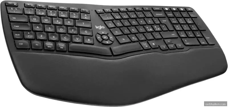 iiglo ERGO Trådlöst Ergonomiskt Tangentbord